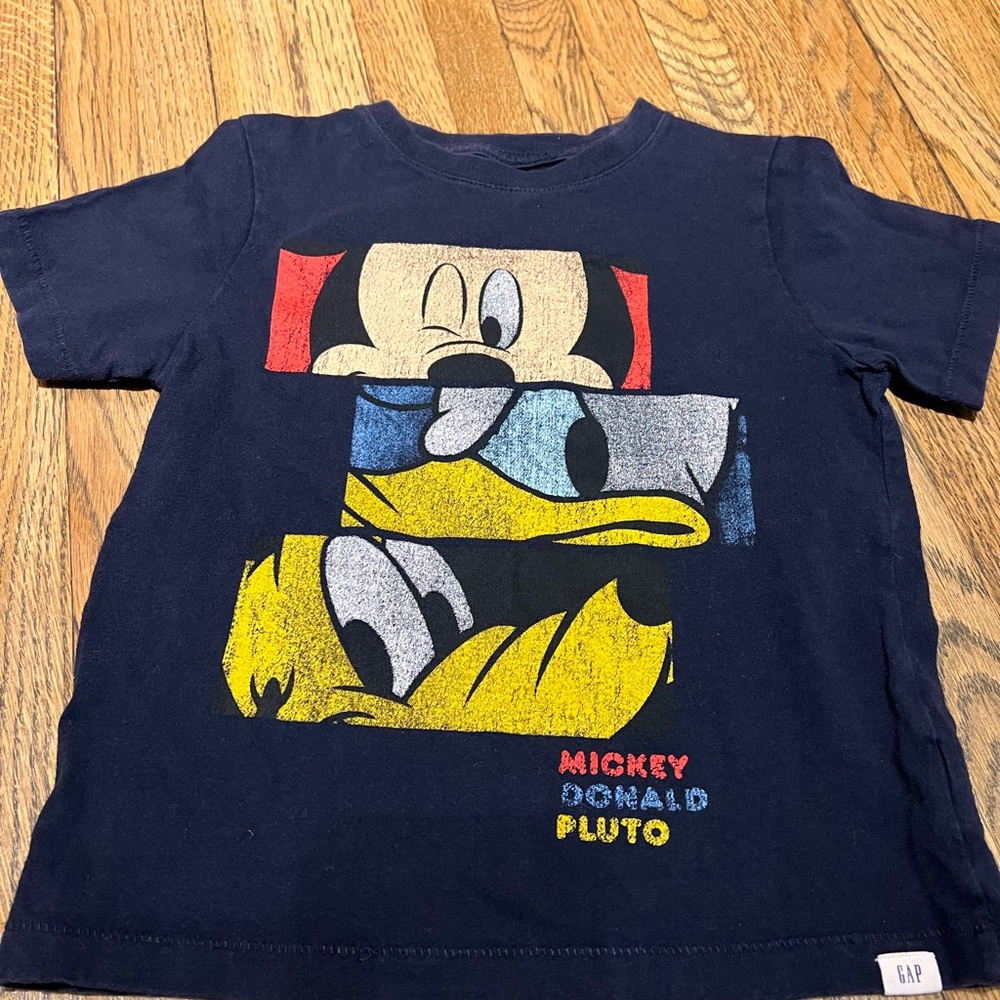 GAP Kids Navy Graphic Tee with Mickey and Friends